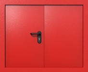 Двустворчатый люк ei-60 (цвет красный RAL 3020)