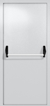 Однопольная глухая дверь ei-60 с ручкой «антипаника» (цвет светло-серый RAL 7047)