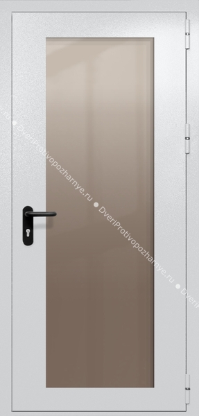 Однопольная дверь eiw-60 с максимальным стеклом (цвет светло-серый RAL 7047)