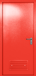 Однопольная глухая дверь ei-60 с вентиляцией (цвет красный RAL 3020)