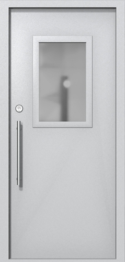 Однопольная техническая дверь со стеклом 600x400 (цвет светло-серый RAL 7047) Однопольная техническая дверь со стеклом 600x400 (цвет светло-серый RAL 7047)