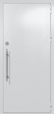 Однопольная глухая техническая дверь (цвет светло-серый RAL 7047)