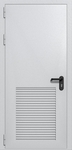 Однопольная глухая техническая дверь с вентиляцией (цвет светло-серый RAL 7047)