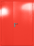 Полуторапольная глухая дверь ei-60 (цвет красный RAL 3020)