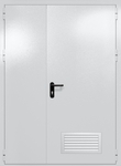 Полуторапольная глухая дверь ei-60 с вентиляцией (цвет светло-серый RAL 7047)