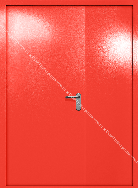 Полуторапольная глухая дверь ei-60 (цвет красный RAL 3020)