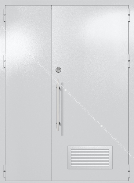 Полуторапольная глухая техническая дверь с вентиляцией (цвет светло-серый RAL 7047) Полуторапольная глухая техническая дверь с вентиляцией (цвет светло-серый RAL 7047)